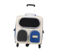 Sharplace à Dos de pour Chat, Valise à roulettes, Respirant, Grande capacité, Ergonomique, Confortable, Pliable, étanche, Portable, avec roulettes, Bleu