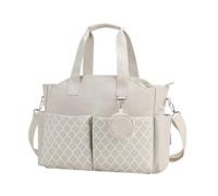 Sharplace à langer fourre-tout, à langer multifonction, grande capacité, léger, rangement, organisateur, extérieur, Blanc Beige