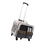 Sharplace à roulettes pour Chat, de Transport pour Animaux de Compagnie, capacité, Tissu Oxford, avec roulettes, à Dos pour Petits Animaux, Couleur Café