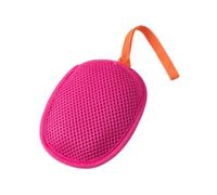 Sharplace à savon en maille, pochette de savon en barre, nettoyage, séchage portable, support en maille, de rangement pour le camping, le gel douche, Rose Rouge