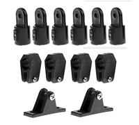 Accessoire de Installation de toitureure Bimini de Bateau Embout à Extrémité/Mâchoires Coulissant et Charnière de Pont de Bateau