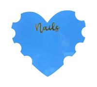 Sharplace Accessoire pour ongles en forme de cœur, panneau décoratif compact en acrylique, simple présentoir pour ongles, accessoire pour photos, cadeau, Bleu