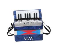 Sharplace Accordéon de Piano à main en bois, 17 touches, 8 basses, Instrument de musique Portable pour les amateurs de musique, cadeau d'anniversaire Amateur, Bleu