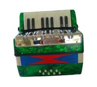 Sharplace Accordéon de Piano à main en bois, 17 touches, 8 basses, Instrument de musique Portable pour les amateurs de musique, cadeau d'anniversaire Amateur, Vert