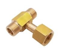 Sharplace Adaptateur de raccord fileté en T pour Bouteille de CO2 W21.8-14, Adaptateur de régulateur, Accessoires d'aquarium, Installation Facile,