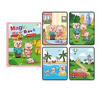 Sharplace Album mignon de peinture à l'eau, livre de coloriage de l'eau de jouet d'arts jouets éducatifs tablette de dessin pour des activités d'apprentissage, Famille cochon
