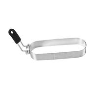 Sharplace Anneau à œufs pour plaque de cuisson, ustensile de cuisine avec poignée, pour omelette, crêpes, crumpets, hamburgers, petit-déjeuner, intérieur, 15 Cm X 6.5 Cm Noir
