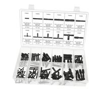 Sharplace Assortiment de raccords de tuyaux pour Voiture, Ensemble de réducteurs, raccords cannelés Noirs, Union, pièces de Rechange Robustes