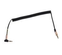 Sharplace AUX Câble 3.5mm Audio Corde Spirale Extension Cordon Mâle À Mâle, Noir