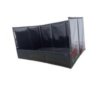 Sharplace Bac à litière Pliable pour Chien avec Protection et Support pour Tapis de propreté, Bords Hauts, idéal pour Les Chiots et Les Animaux de Compagnie sur, Black L