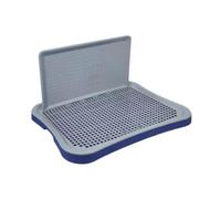 Sharplace Bac à Litière pour Chien, Bac à Litière Portable, Grilles en Maille, Bassin Amovible, Support pour Coussin d'apprentissage de La Propreté pour, Gris Bleu Foncé