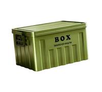 Sharplace Bac de rangement avec couvercle, boîte de rangement polyvalente avec couvercle, grand conteneur utilitaire avec poignées pour le transport de livres, Vert