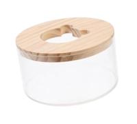 Sharplace Baignoire de Sable du Hamster avec Couvercle en Bois, Salle de Douche, boîte de Hamster, de Douche Petite Animale en Acrylique pour Nain, S