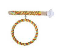 Sharplace Balançoire pour Perroquet, perchoir en Bois, Aire de Jeux, Cage à Oiseaux, Jouet à Mordre pour aras, Poulets, Conures à Couronne Bleue, Orange Jaune