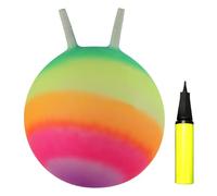 Sharplace Ballon sauteur gonflable coloré de 45 cm, idéal pour les jeux d'intérieur et d'extérieur, avec poignée et pompe à air
