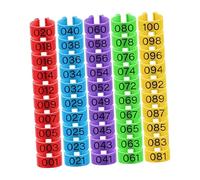 Sharplace Bandes d'identification de Poulet 100X 100x Bandes de Jambe de volaille, marqueurs d'étiquette numérotés, Anneaux de Pied de volaille, Anneaux de, M