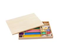 Sharplace Bâtons géométriques qui s'emboîtent, jouet éducatif pour enfants, cadeau en bois, outils d'enseignement du développement, aide à