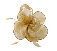 Sharplace Bibi Mesh, Fascinator Mini Chapeau Femme Mariage Accessoires pour Cheveux (#2 Doré)