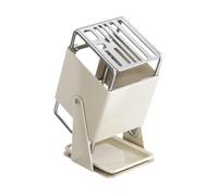 Sharplace Bloc à couteaux avec fente pour ciseaux, facile à nettoyer, organisateur de rangement moderne rotatif, égouttoir, porte-couteaux et ustensiles, Blanc