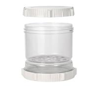 Sharplace Bocal à cornichons avec passoire, récipient à Kimchi Rabattable, séparateur de jus, Support à cornichons, Bocal en sablier Olive pour oignons, Fruits, Blanc