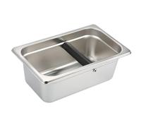 Sharplace Boîte à expresso en acier inoxydable, grande capacité, facile à nettoyer, finitions soignées, accessoires robustes, bac à marc, Rectangle