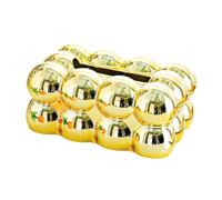 Sharplace Boîte à mouchoirs rectangulaire dorée pour décoration d'intérieur, idéale pour la salle de bain, les toilettes ou le salon, Boîte à Mouchoirs