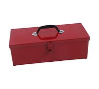 Sharplace Boîte à outils en fer multifonction portable robuste mallette de rangement rouge pour atelier