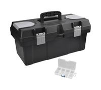 Sharplace Boîte à outils portable et ergonomique de transport, avec étui rigide et compartiment de rangement pour outils d'électricien, de réparation, Plateau de 40.5 X