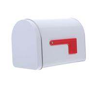 Sharplace Boîte aux lettres en fer blanc, boîte aux lettres jouet rétro pour activités d'échange, mini, pour salle de classe, de ferme, Blanc