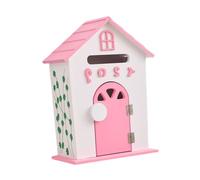 Sharplace Boîte aux lettres murale avec serrure à clé, boîte aux lettres en bois, de dépôt pour école, maison, couloir, porte d'entrée, Rose