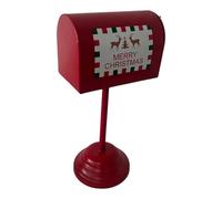 Sharplace Boîte aux lettres Père Noël, résistante aux intempéries, grande capacité, décoration, porte-journaux, rouge, pour bureau, extérieur, maison, portail,