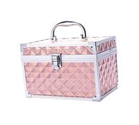 Sharplace Boîte de maquillage de maquillage professionnel Boîte à coque dure Hardproofing Multiuse Cosmetic Cosmetic Nail Art Storage Organisateur de beauté, Pink B