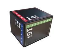 Sharplace Boîte de Pliométrie 3-en-1 en PVC, Box Jump Pliométrie, Plateforme de Saut pour Entraînement Sportif, avec Fermeture Éclair Lisse, pour Exercices de Fitness à Domicile et en Salle