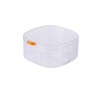 Sharplace Boîte de Rangement de Bijoux à 3 Couches, Cadeau empilable avec Support de Boucle d'oreille à Petit Compartiment pour Boucles d'oreilles, Transparent