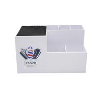 Sharplace Boîte de rangement pour ciseaux, support pour ciseaux de salon, étui à ciseaux, support pour ciseaux pour styliste, organisateur de salon pour, Blanc