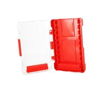 Sharplace Boîte de rangement pour forets avec séparateurs amovibles, professionnelle, portable, polyvalente, vide, pour petites pièces, pour le jardin, Red L