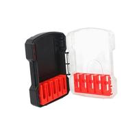 Sharplace Boîte de rangement pour forets avec séparateurs amovibles, professionnelle, portable, polyvalente, vide, pour petites pièces, pour le jardin, Noir