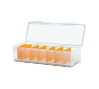 Sharplace Boîte de rangement transparente pour cartes à collectionner, organiseur de bureau robuste, grande capacité, présentoir pour cartes, 7 Partition