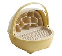 Sharplace Boîte d'élevage pour bébés vers à Soie, Cage d'observation avec poignée de Transport pour, boîte d'alimentation Portable pour, Jaune