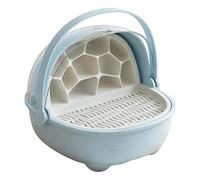 Sharplace Boîte d'élevage pour bébés vers à Soie, Cage d'observation avec poignée de Transport pour, boîte d'alimentation Portable pour, Bleu