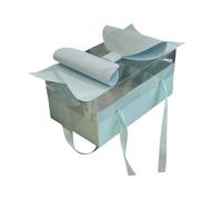 Sharplace Boîte vide pour la Saint-Valentin avec nœud, romantique et unique, avec couvercle transparent, idéale comme cadeau pour un anniversaire de mariage, Bleu Clair