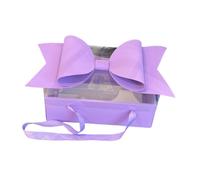 Sharplace Boîte vide pour la Saint-Valentin avec nœud, romantique et unique, avec couvercle transparent, idéale comme cadeau pour un anniversaire de mariage, Violet