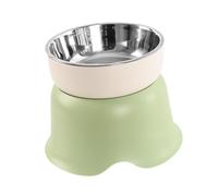 Sharplace Bol de Chats surélevé, Plat de Chat à la Gamme de Chats légers Lourds pour Les Chats intérieurs Bol de Chiens Bol à Eau Bol Animal de Compagnie, Vert