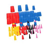 Sharplace Bouchons coniques en silicone résistants aux hautes températures de 1/16 à 5/8 pouces, assortiment pratique de bouchons pour trous de peinture de, 120 Pièces
