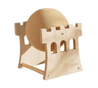 Sharplace Boule à gratter en sisal, Planche à gratter en Bois, Stable, Meubles interactifs, Protection, Jouet à pour Chat, griffoir en Bois pour Lapins, Château Grand