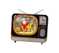 Sharplace Boules à Neige de Noël Design TV Ornement 20,5 x 8 x 16,5 cm veilleuse pièce maîtresse de Table pour Maison Bar intérieur café, Grand Cerf du Père Noël