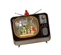 Sharplace Boules à Neige de Noël Design TV Ornement 20,5 x 8 x 16,5 cm veilleuse pièce maîtresse de Table pour Maison Bar intérieur café, Bonhomme de Neige