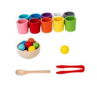 Sharplace Boules dans des tasses Jouet éducatif d'apprentissage de la motricité fine Entraînement de la motricité fine pour les enfants d'âge