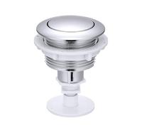 Sharplace Bouton de Chasse D'Eau pour Cuvette de Toilette Bouton de Réservoir Pièce de Rechange à Tête Ronde Fonction Économiseur D'Eau Installation Facile Comp, Argent