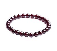 Sharplace Bracelet Perle Grenat Femme Pierre d'Energie Protection - Rouge